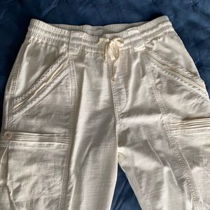Anthropologie cream capris